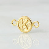 Herraje Letra K 0.4gr / 1.4cm / Oro Amarillo 18K