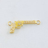 Herraje Arma Revolver Tupido 0.85gr / 2cm / Oro Amarillo 18K