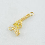 Herraje Arma Revolver Tupido 0.85gr / 2cm / Oro Amarillo 18K