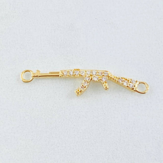 Herraje Arma Fusil Tupido 0.7gr / 2.5cm / Oro Amarillo 18K