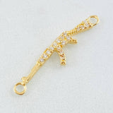 Herraje Arma Fusil Tupido 0.7gr / 2.5cm / Oro Amarillo 18K