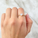 Anillo Solitario Corazón Churumbela 1.75gr / T6 1/2 / Oro Amarillo 18K