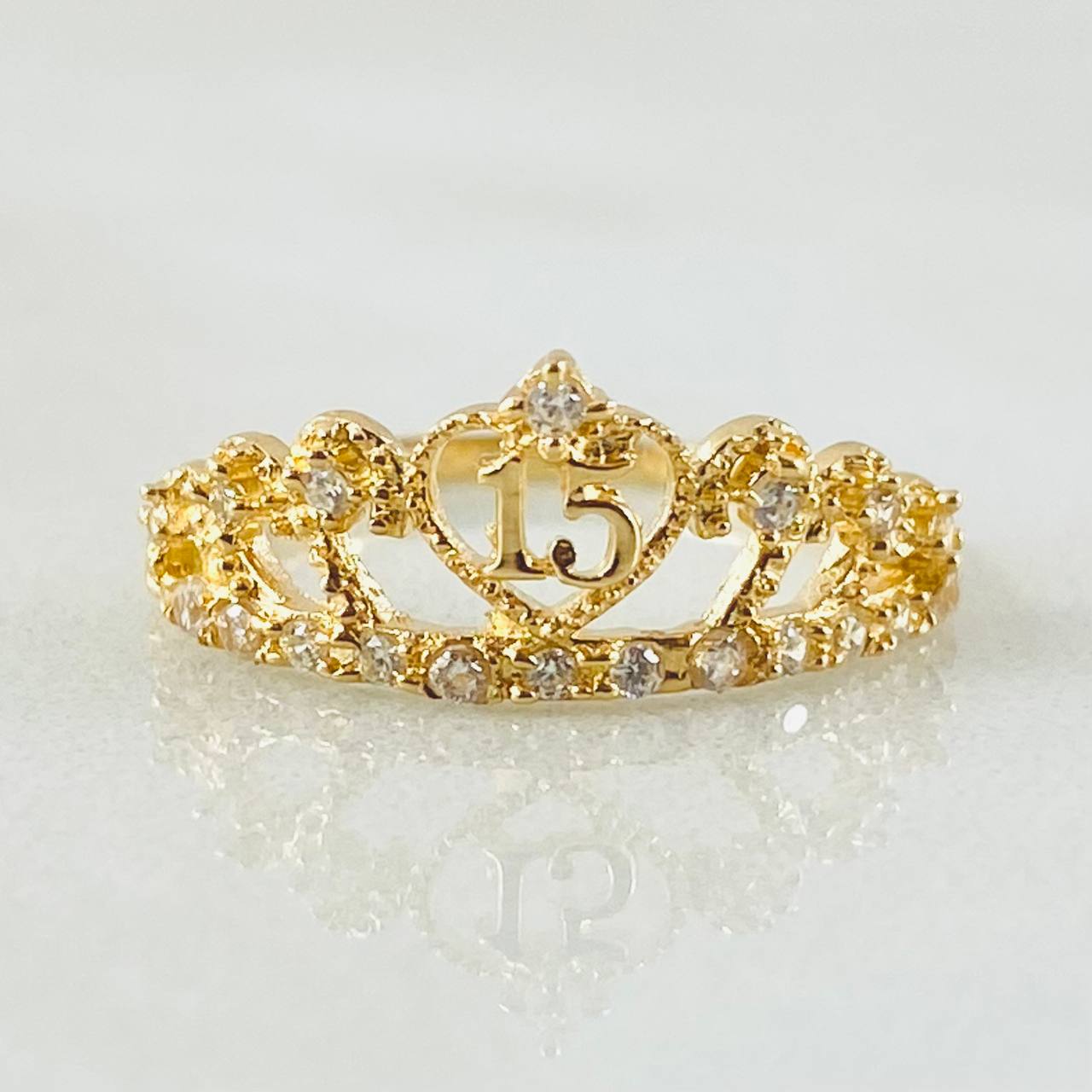 Anillo 15s Pavonero 1.5gr / T4 3/4 / Oro Amarillo 18K