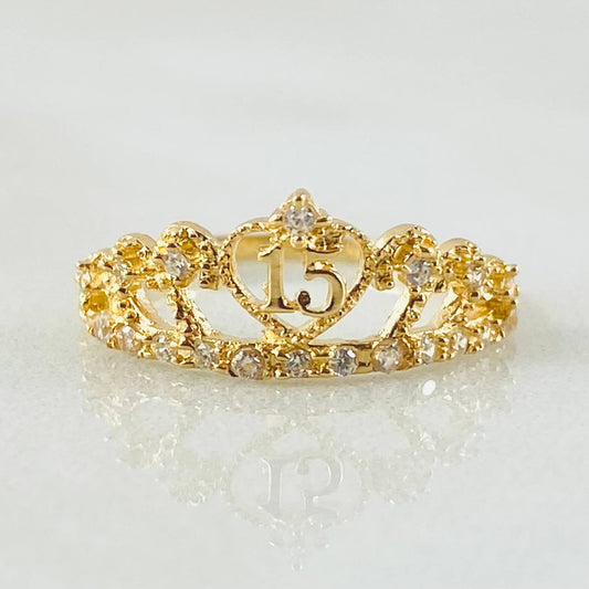 Anillo 15s Pavonero 1.5gr / T4 3/4 / Oro Amarillo 18K