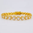 Pulso Tenis Circular 15.1g / 17.5cm / 7.05mm Plata Vermeil 925