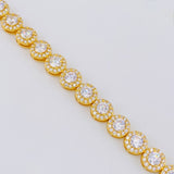 Pulso Tenis Circular 15.1g / 17.5cm / 7.05mm Plata Vermeil 925