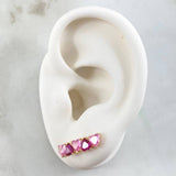 Set Corazones - Topos 1.8cm - Dije 2.5cm - Anillo T5 1/4 5.15 Circones Fucsia Rosa Nac.Esp. Oro 18K ©