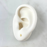 Topos Flor 0.45gr / 3.2mm Lisas Oro Amarillo 18K *