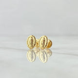 Topos Virgen Guadalupe 0.7gr / 8mm Ovalo Oro Amarillo 18K *