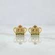 Topos Corona Estrella 1.55gr / 9mm / Circones Blancos Verdes Oro Amarillo 18K