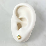 Topos Corazon 0.7gr / 7mm Circon verde Oro Amarillo 18K