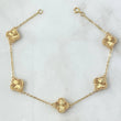 Pulso Aro Seguido Trebol VCyA 7gr / 20cm / 8mm Diamantado Punteado Oro Amarillo Nac.Esp. 18K ©