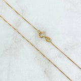 Cadena Veneciana 1.2gr / 50cm / 0.6mm Oro Amarillo +3 18K *