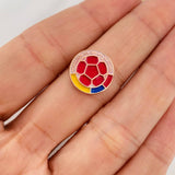 Herraje Escudo Selección 2.5 g / 1.5 cm Oro Rosa 18K