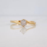 Anillo Solitario Ola 1.75 g / T7 1/4 Oro Amarillo 18K