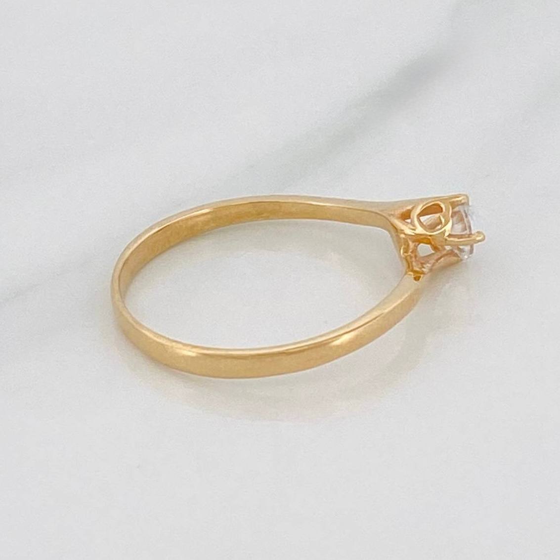 Anillo Solitario Ola 1.75 g / T7 1/4 Oro Amarillo 18K