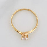 Anillo Solitario Ola 1.75 g / T7 1/4 Oro Amarillo 18K