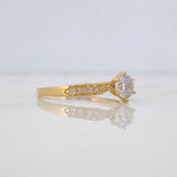 Anillo Solitario Churumbela 1.95 g / T7 1/4 Oro Amarillo 18K