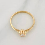 Anillo Solitario 1.6 g / T7 Oro Amarillo 18K