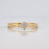 Anillo Solitario 1.5 g / T6 Oro Amarillo 18K