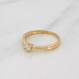Anillo Solitario 1.5 g / T6 Oro Amarillo 18K
