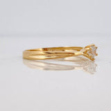 Anillo Solitario 1.5 g / T6 Oro Amarillo 18K