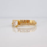 Anillo Churumbela Corazones 2.5 g / T7 1/2 Oro Amarillo 18K