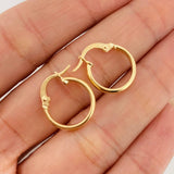 Candongas Jass 1.1 g / 1.5 cm Oro Amarillo 18K