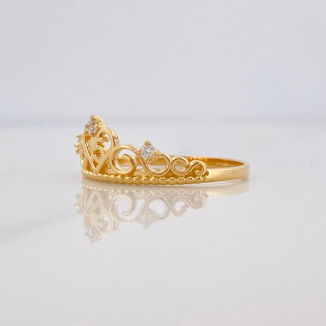 Anillo Corona 15´S 1.65 g / T6 3/4 Oro Amarillo 18K