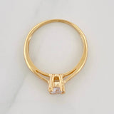 Anillo Solitario 2.4 g / T7 Oro Amarillo 18K