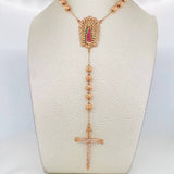 Rosario Virgen Guadalupe 29.6 g / 45 cm / 6 mm Oro Rosa 18K
