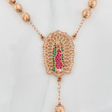 Rosario Virgen Guadalupe 29.6 g / 45 cm / 6 mm Oro Rosa 18K