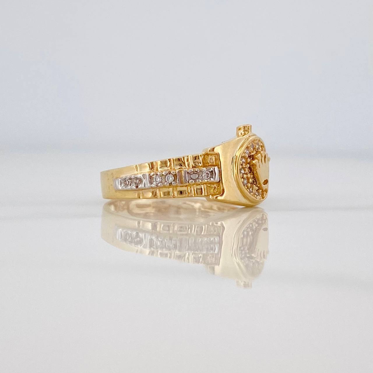 Anillo Corona 3.5 g / T6 1/2 Dos Oros 18K