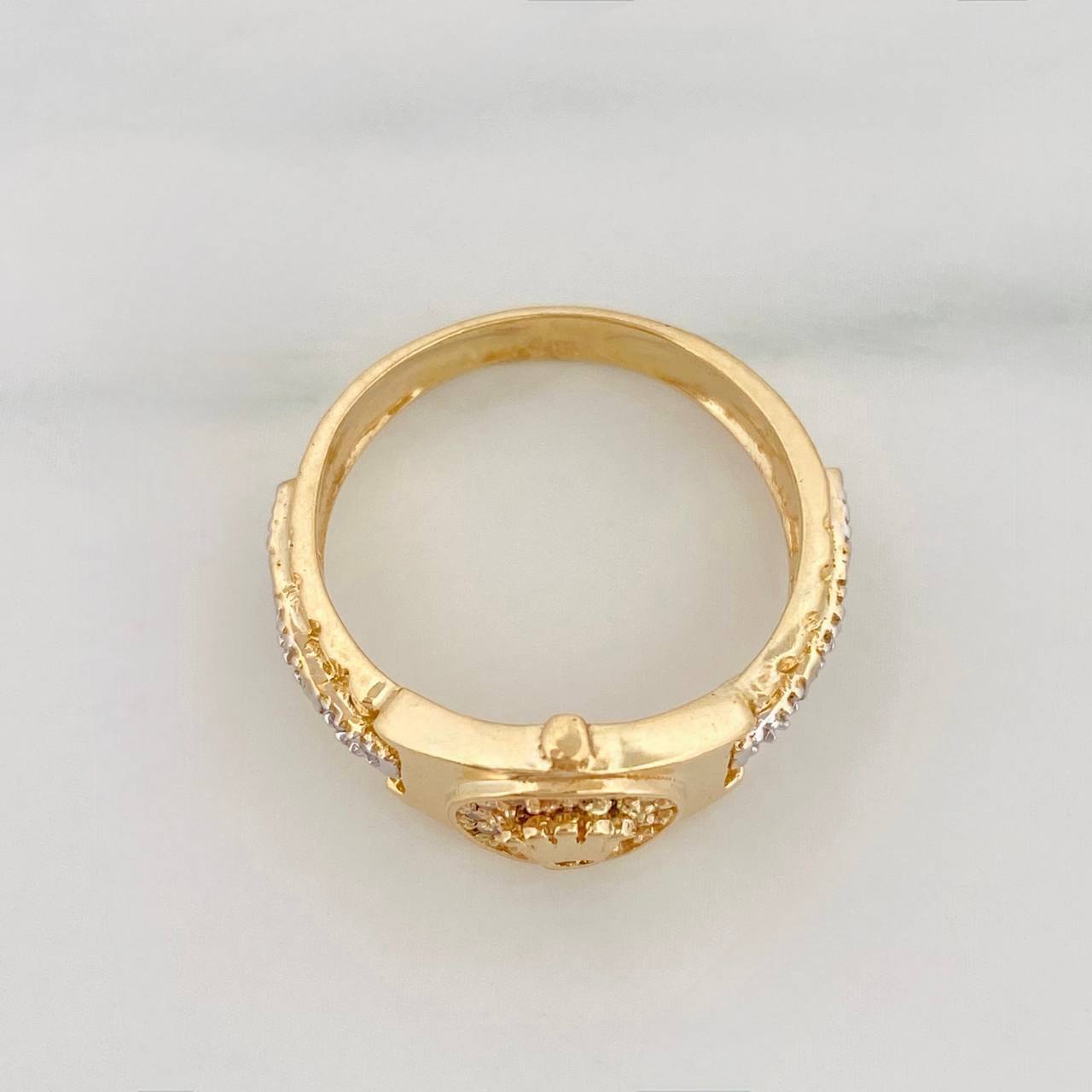 Anillo Corona 3.5 g / T6 1/2 Dos Oros 18K