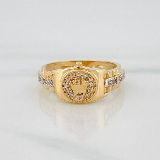Anillo Corona 3.95 g / T6 1/2 Dos Oros 18K