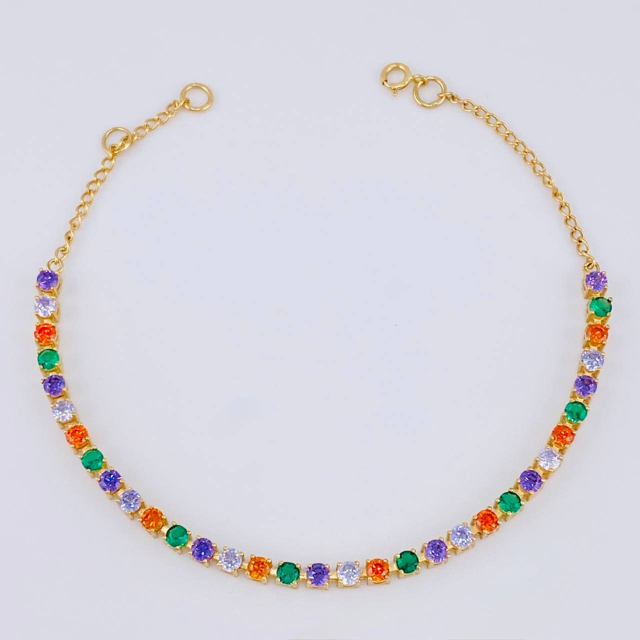 Pulso Modulable Tenis 3.85 g / 18 cm - 17 cm / 2,5 mm Oro Amarillo 18K