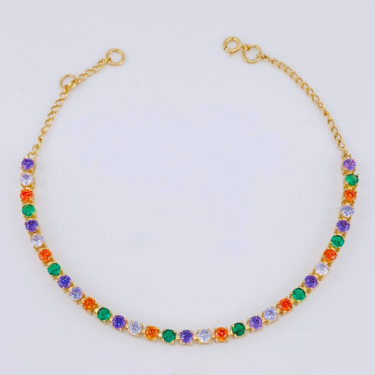 Pulso Modulable Tenis 3.85 g / 18 cm - 17 cm / 2,5 mm Oro Amarillo 18K