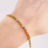 Pulso Modulable Tenis 3.85 g / 18 cm - 17 cm / 2,5 mm Oro Amarillo 18K