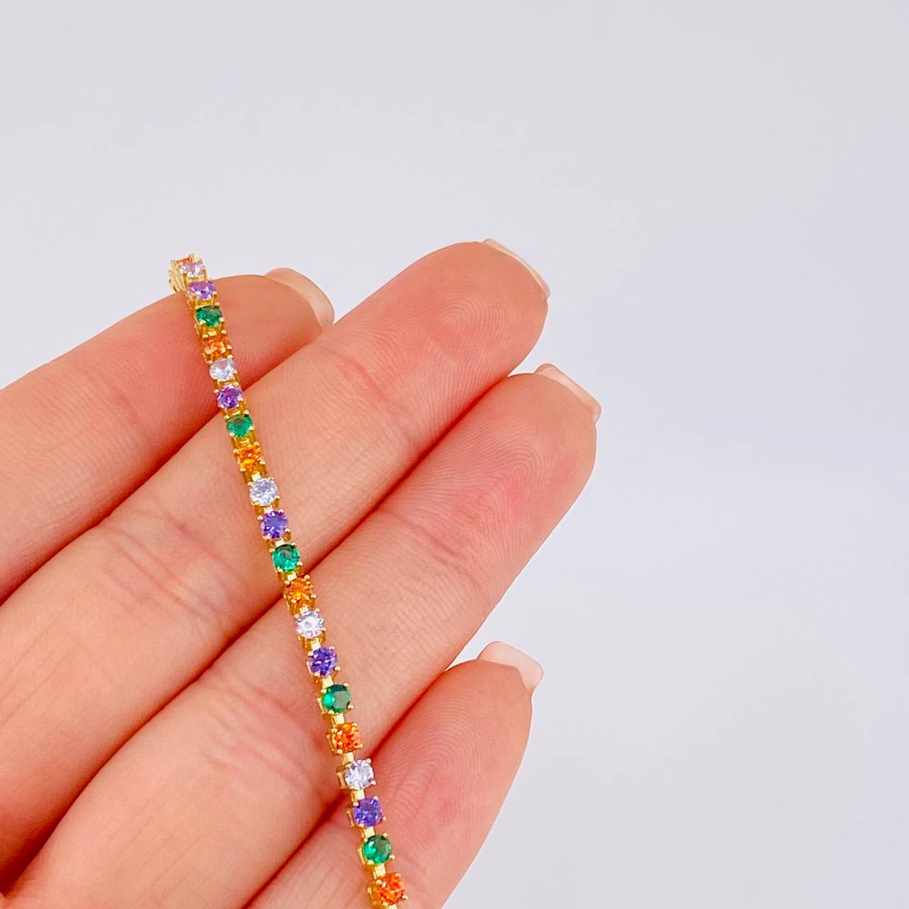 Pulso Modulable Tenis 3.85 g / 18 cm - 17 cm / 2,5 mm Oro Amarillo 18K