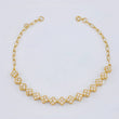 Pulso Modulable Tenis Floreado 4.55 g / 18 cm - 17 cm / 4,9 mm Oro Amarillo 18K