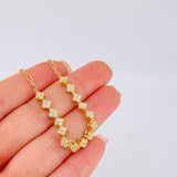 Pulso Modulable Tenis Floreado 4.55 g / 18 cm - 17 cm / 4,9 mm Oro Amarillo 18K