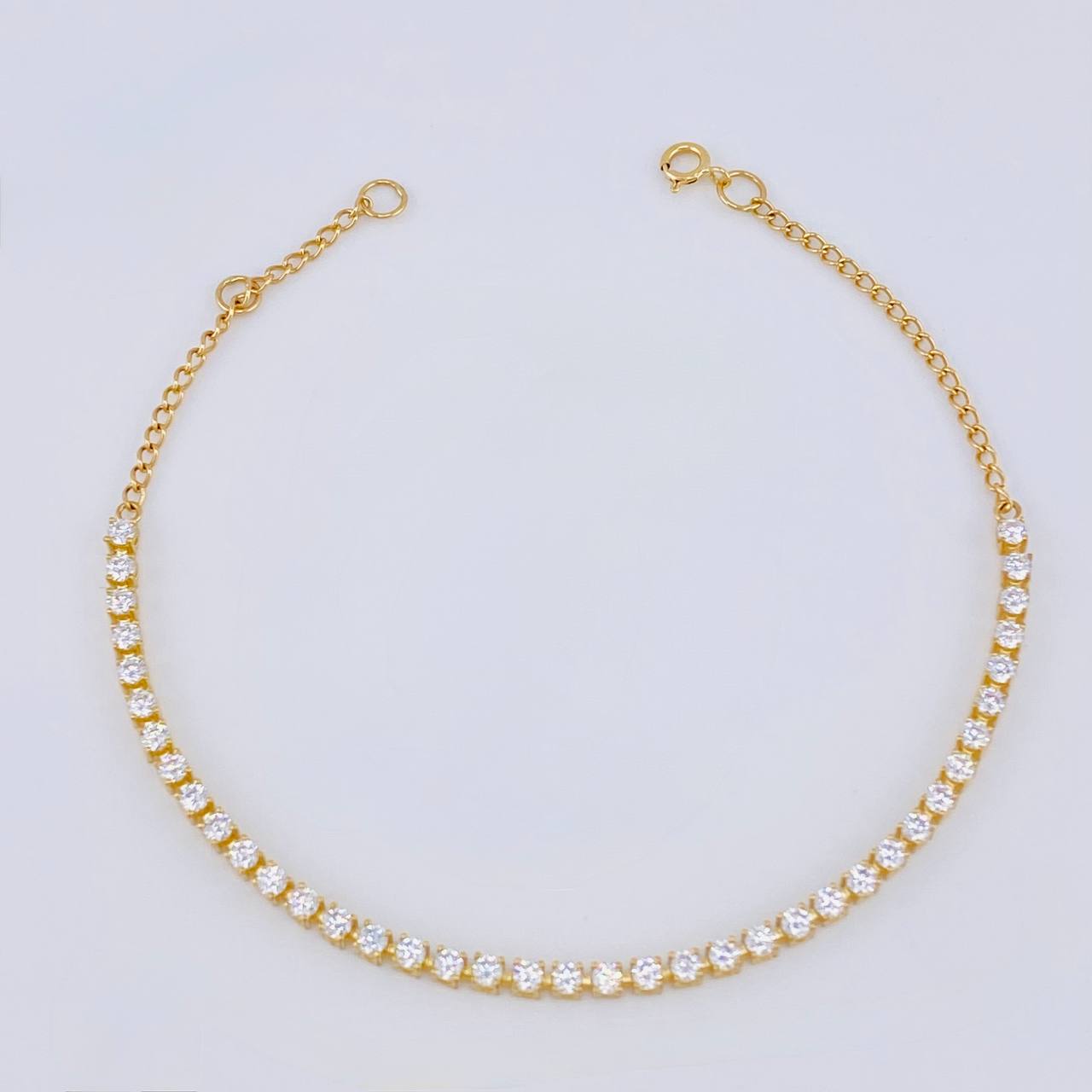 Pulso Modulable Tenis 2.25 g / 19 cm - 17 cm / 2,1 mm Oro Amarillo 18K
