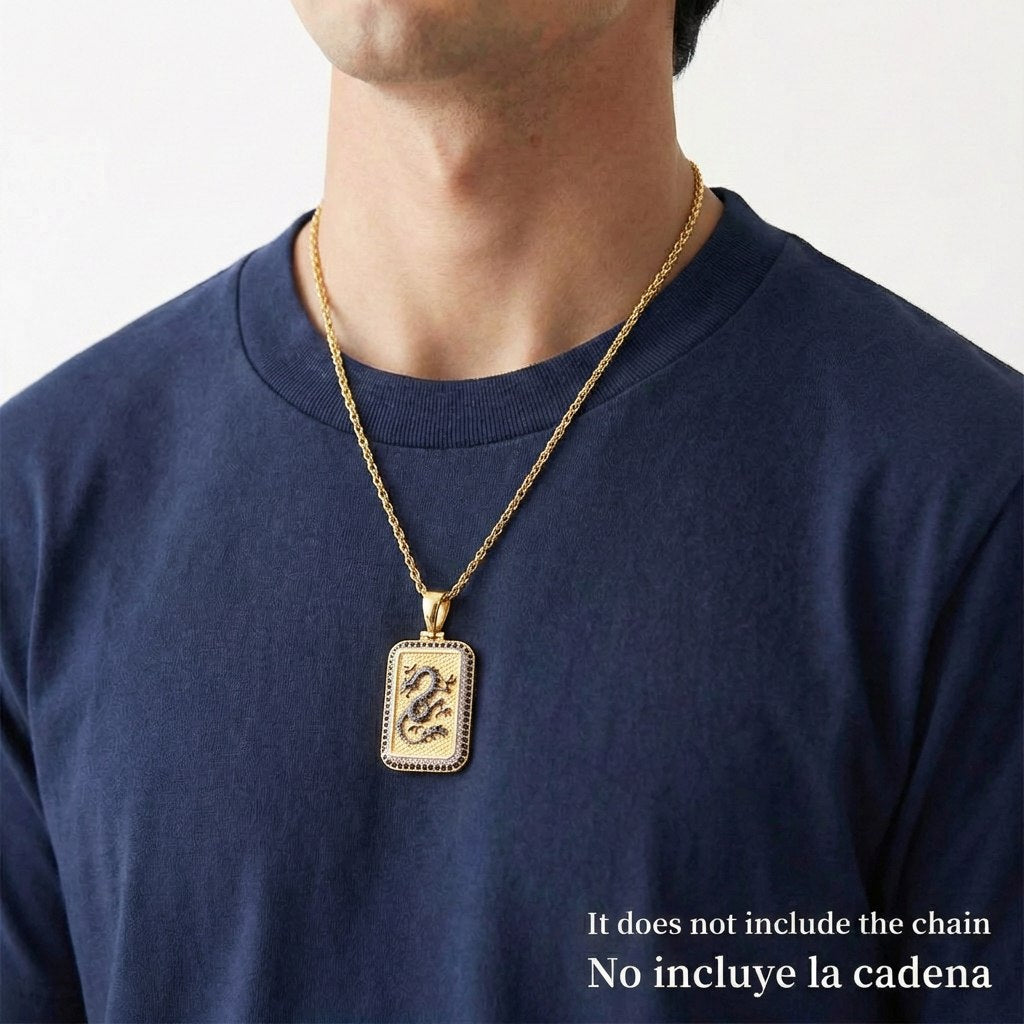 Dije Marco Dragón Oriental 6.35 g / 3.8 cm Oro Amarillo 18K