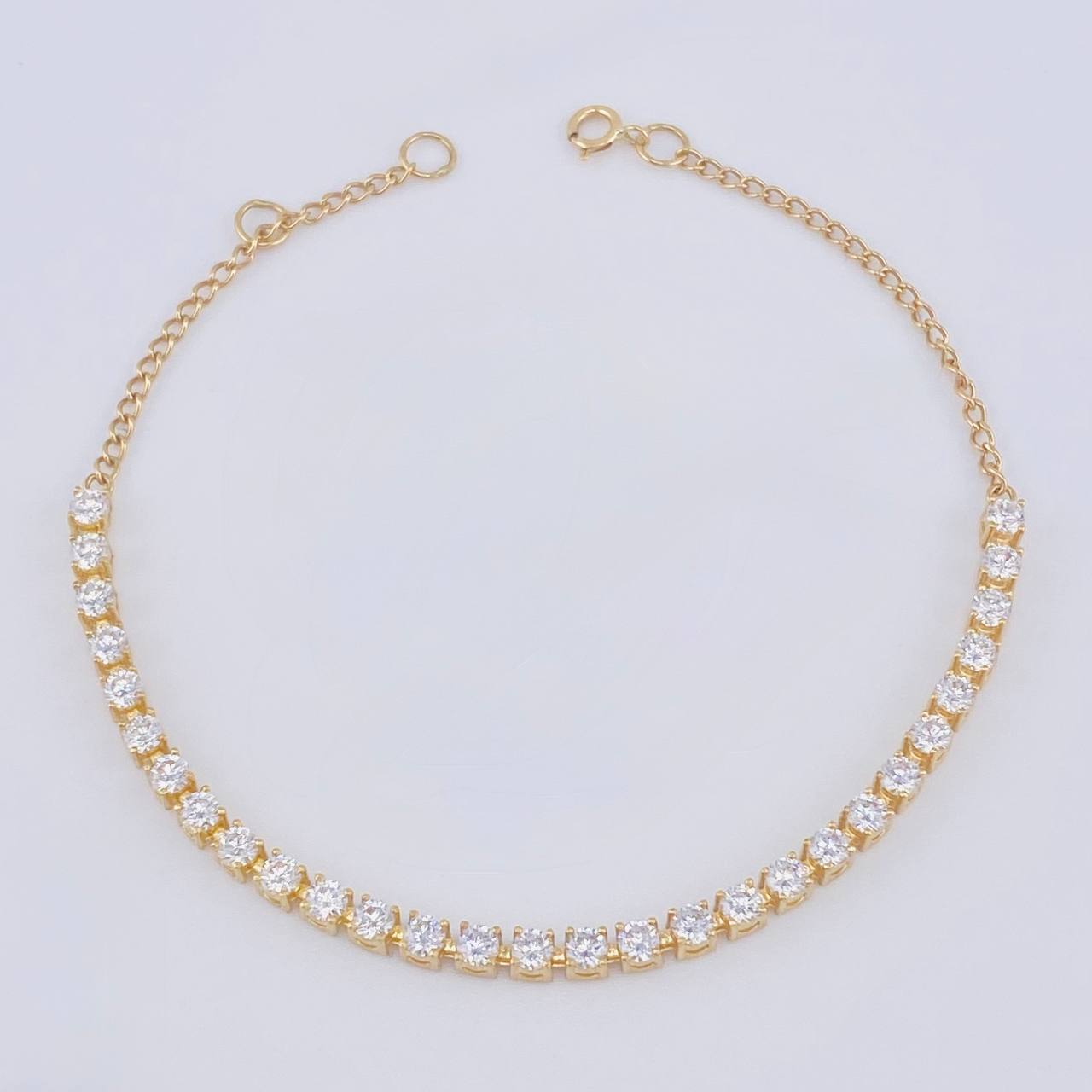 Pulso Modulable Tenis 4.05 g / 19 cm - 17 cm / 2,55 mm Oro Amarillo 18K