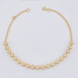 Pulso Modulable Tenis Floreado 3.8 g / 19 cm - 18 cm / 4,15 mm Oro Amarillo 18K