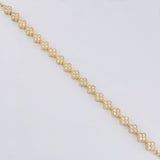 Pulso Modulable Tenis Floreado 3.8 g / 19 cm - 18 cm / 4,15 mm Oro Amarillo 18K