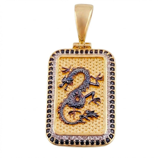 Dije Marco Dragón Oriental 6.35 g / 3.8 cm Oro Amarillo 18K