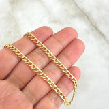Cadena Cubana 7.7gr / 60cm / 4.2mm Oro Amarillo +1 18K ©
