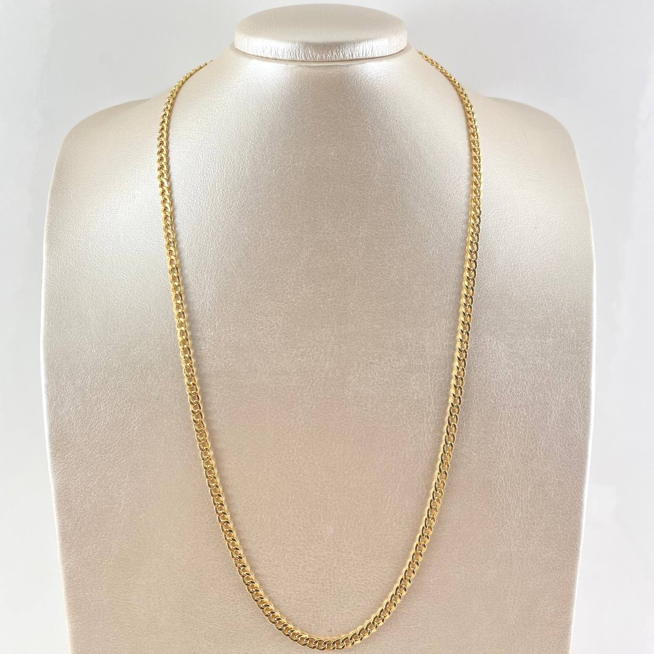 Cadena Cubana 6.9gr / 60cm / Oro Amarillo +1 18K