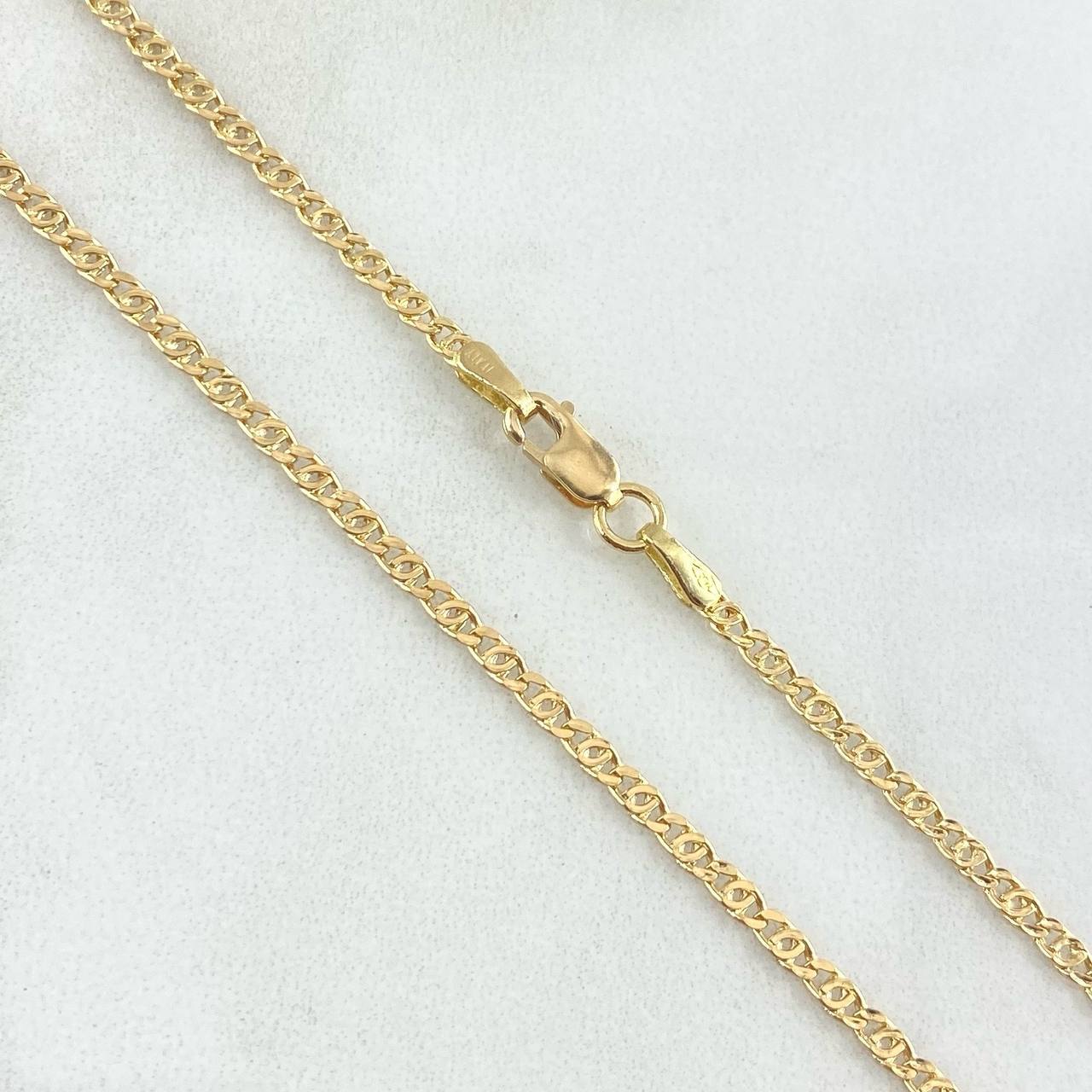 Cadena Garibaldi 3.1gr / 60cm / +3 Oro 18K